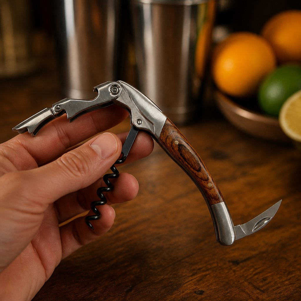 Commercial Waiters Friend Corkscrew with Wooden Handle