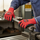 Premium Close-Fitting PU Coated Gloves with Breathable Design, Durable Grip - Pack of 10 Pairs