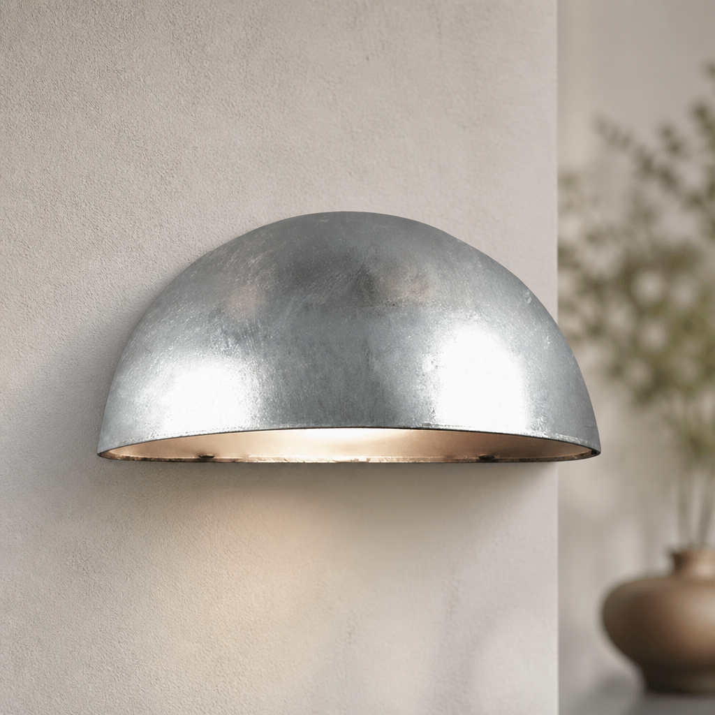 Galvanised Commercial Outdoor Wall Light 100mm x 200mm