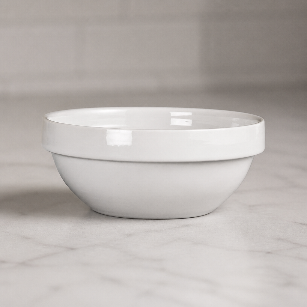 Commercial Porcelain Stacking Bowls 130mm 380ml 12 Pack