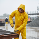 Premium Yellow Waterproof 1-Piece Coverall with 330gsm PU Coated Fabric and Welded Seams for Ultimate Protection