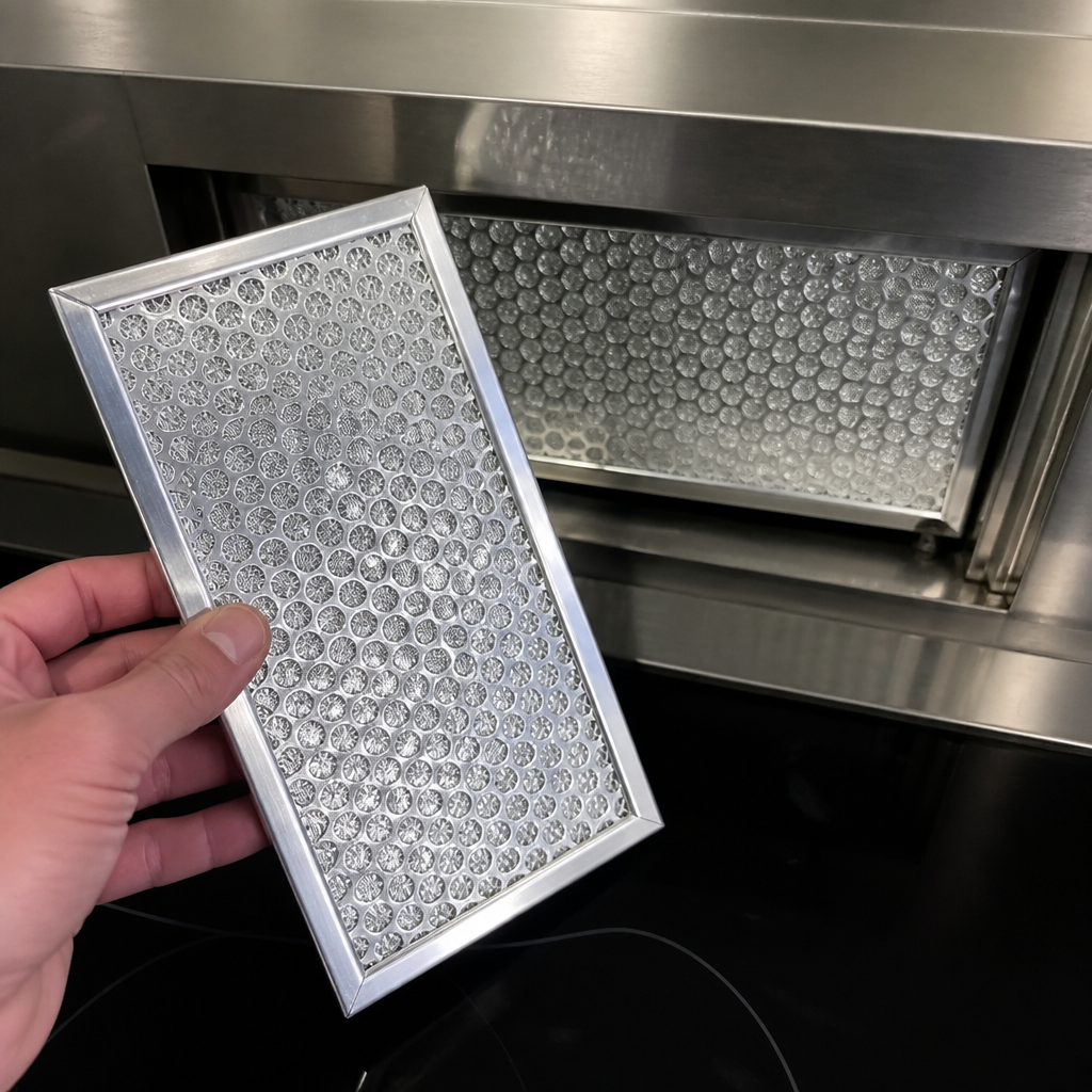 Commercial air filter for induction wok 20x220x90mm