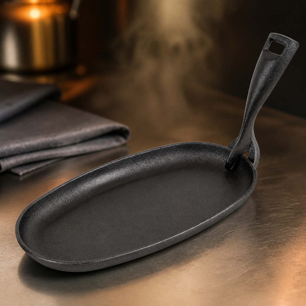 Commercial Cast Iron Oval Sizzler Platter 240x140mm