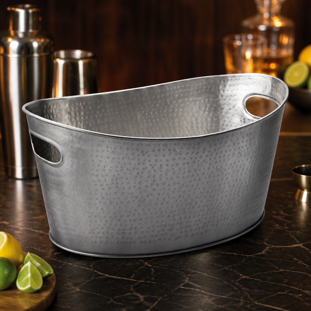 Commercial Gunmetal Handled Ice Bath 400x300mm 2 Pack
