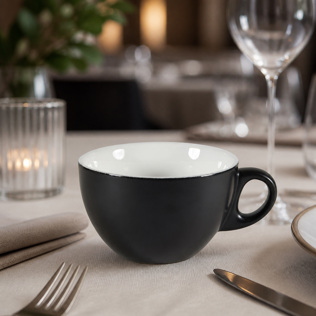 Set of 6 porcelain cappuccino cups 12oz 355ml
