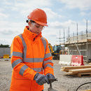 Premium High Visibility Ladies Jacket in Bright Orange with Storm Protection Features for Enhanced Safety
