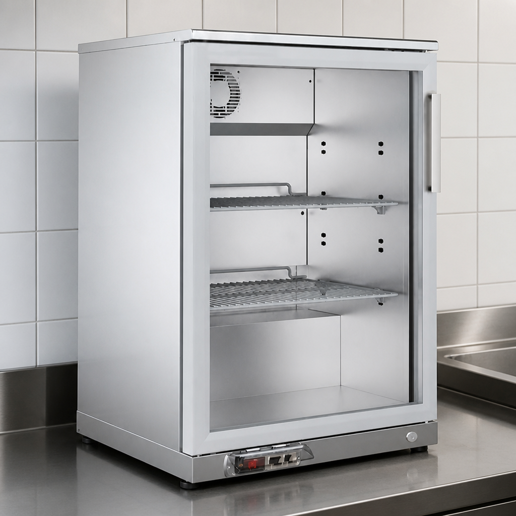 Commercial Back Bar Cooler 137Ltr Stainless Steel 1 Door