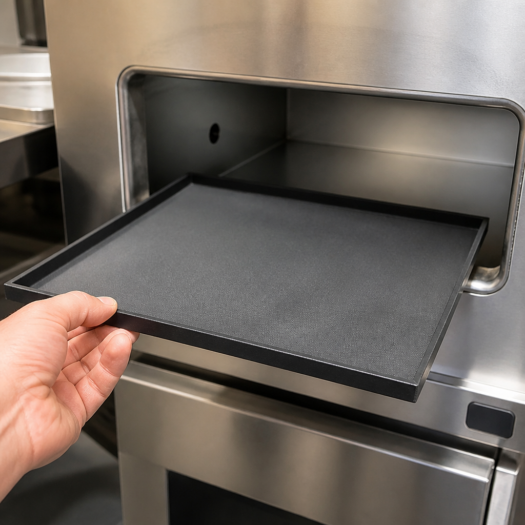 Commercial cooking tray for 12 inch cavity size ovens
