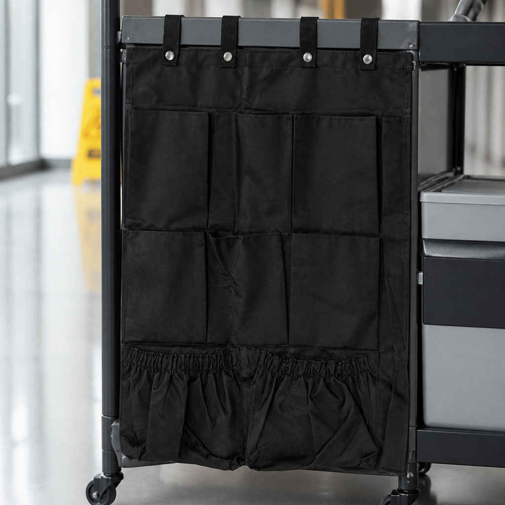 Commercial Cleaning Trolley Organiser Pocket Fabric 660mm