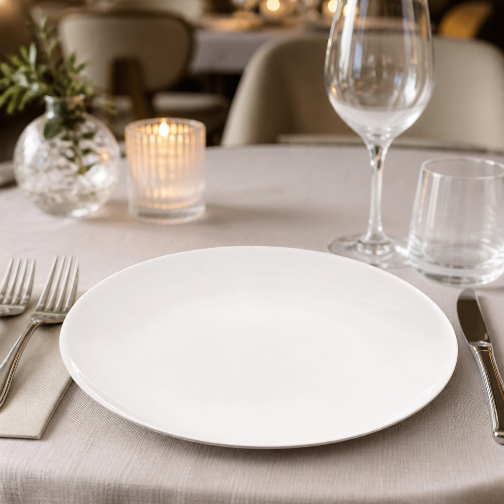 Commercial Deep Coupe Plates 225mm - 12 Pack