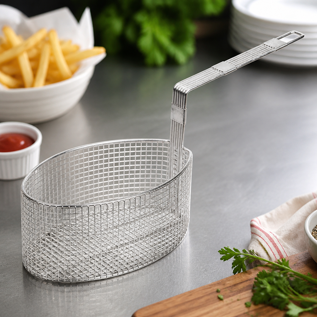 Commercial Oval Frying Basket 300x146mm for restaurants
