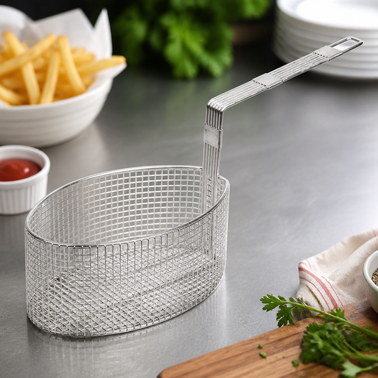 Commercial Oval Frying Basket 300x146mm for Restaurants
