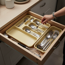 Premium Plastic Cutlery Tray for Organizing Kitchen Utensils - Large Capacity with Color Variants