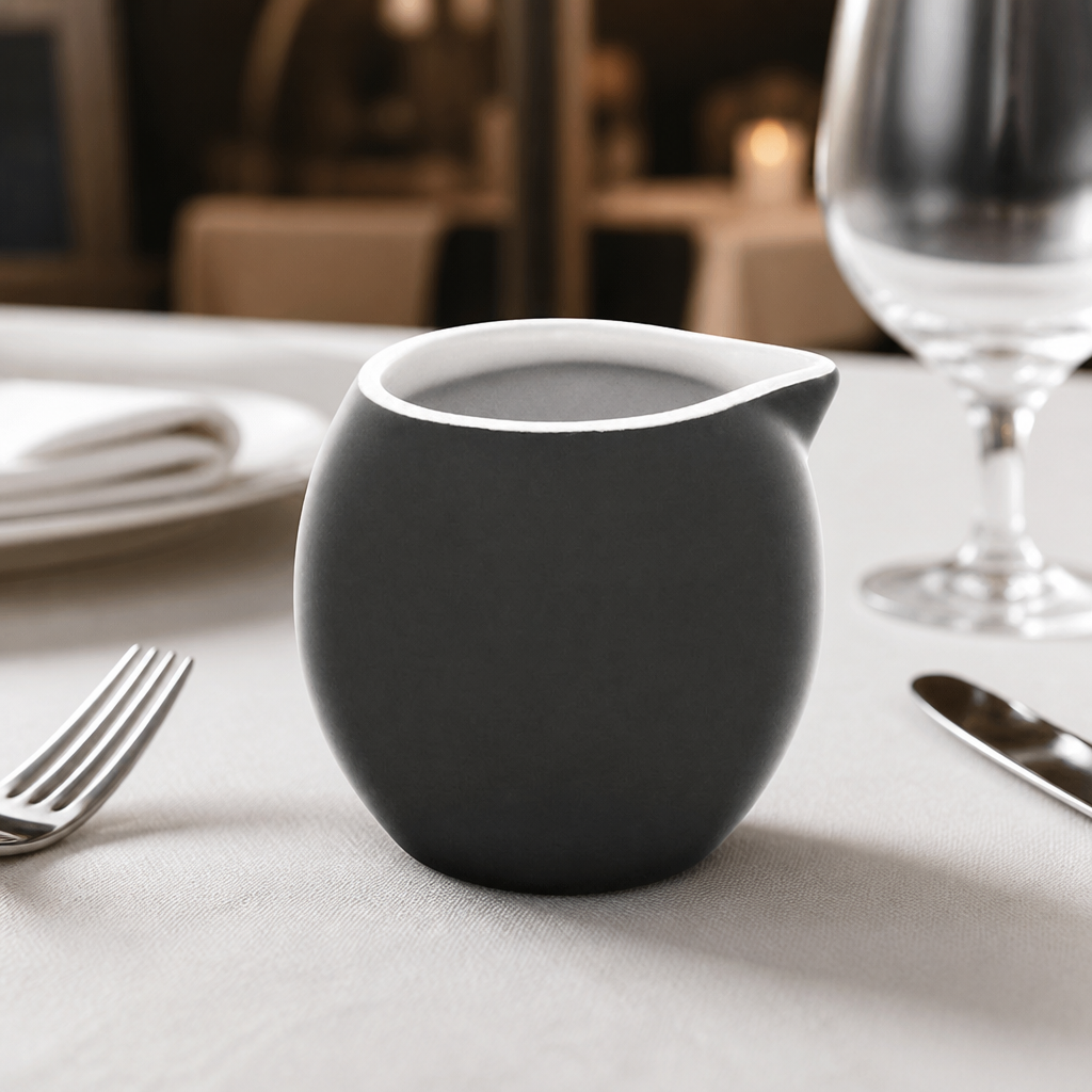 Set of 6 Commercial Charcoal Milk Jugs 70ml