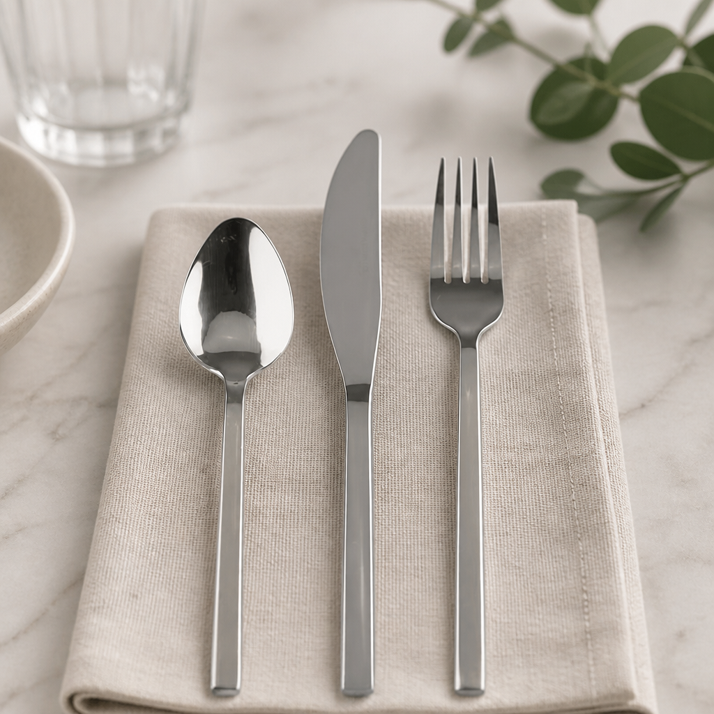 Napoli style cutlery sample set 3 piece stainless steel