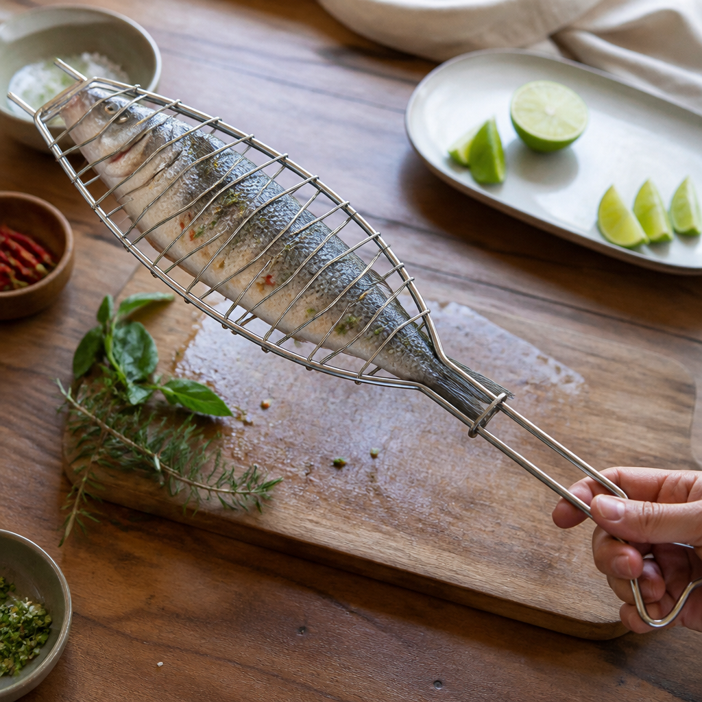 Commercial Stainless Steel Fish Grill Rack 785mm