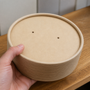 450ml Commercial Recyclable Kraft Microwavable Soup Cup Lids
