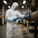 Premium Heavy Duty Type 5/6 Coveralls with Hooded Design and Elasticated Fit for Enhanced Protection