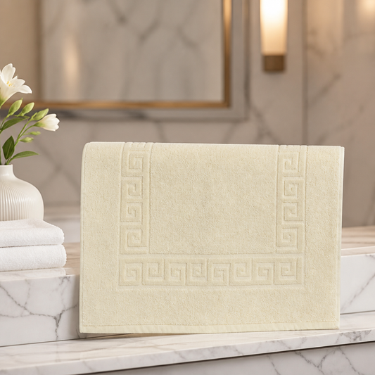 Commercial Cotton Bath Mat 700gsm Non-Slip Cream Colour