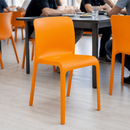 Commercial Canteen Seating Deep Orange 2 Pack 780x480x500mm