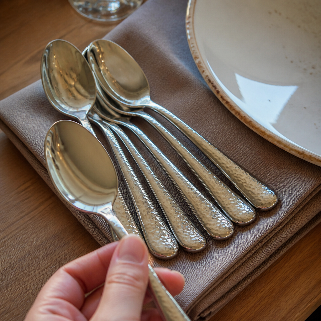 Set of 12 commercial dessert spoons for restaurants and catering