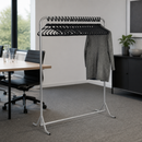 Commercial Cloakroom Coat Rack with 20 Hangers 1200mm Wide