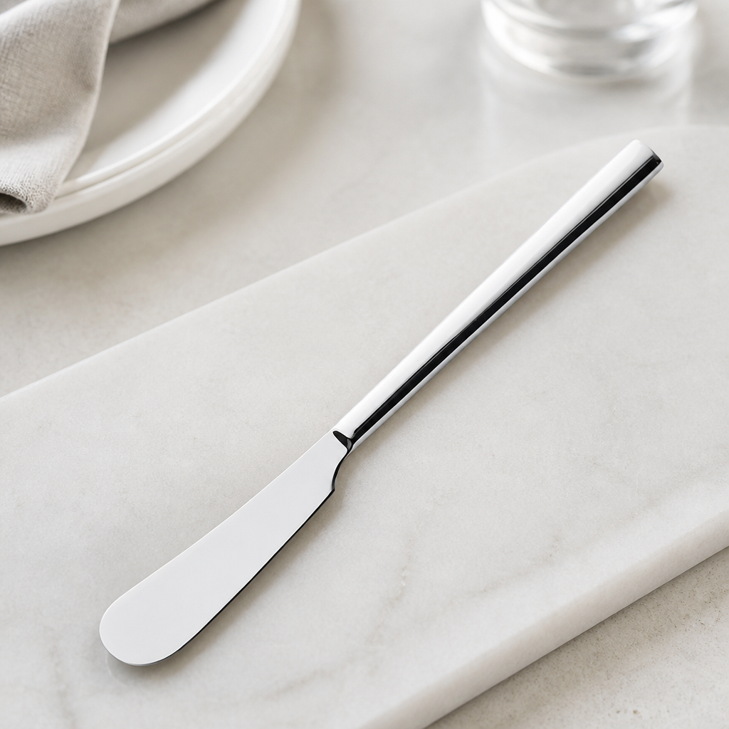 Linear design stainless steel butter knives set of 12