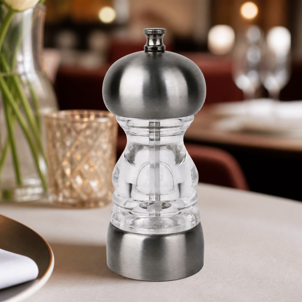 Stainless Steel Commercial Salt and Pepper Mill 135mm Height