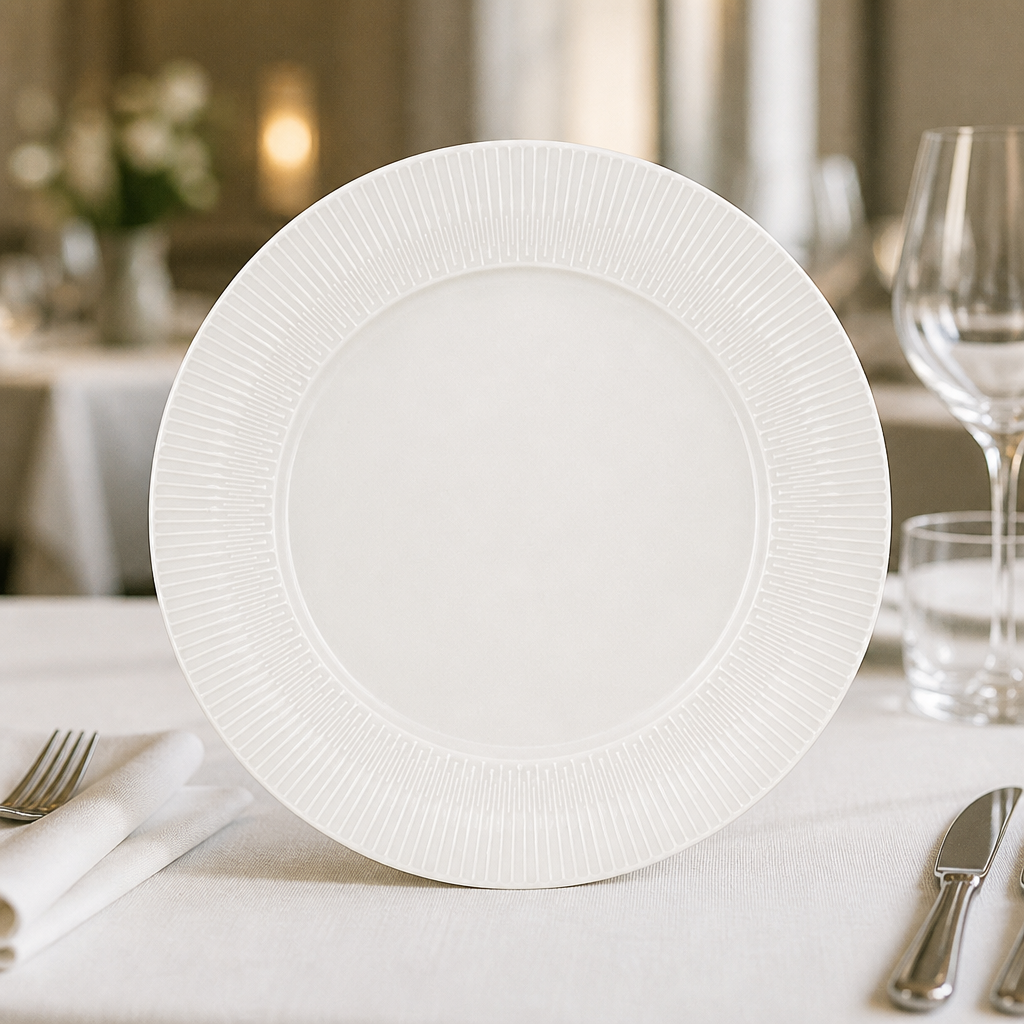 Commercial Rimmed Plates 310mm China - 6 Pack