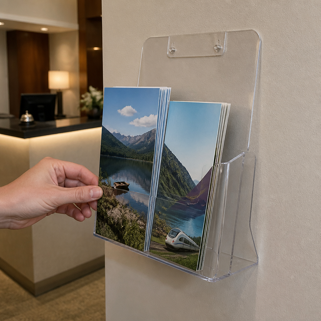 Leaflet Holder for Reception Areas - Holds 35 Leaflets