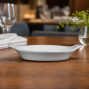 Commercial Round Eared Dishes 170 x 140mm White Porcelain 6 Pack