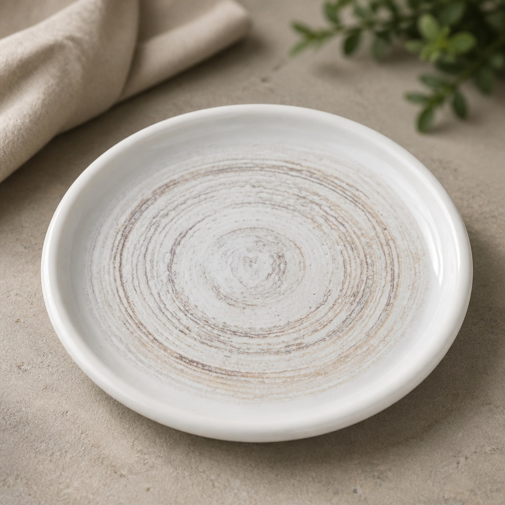 210mm Super Vitrified Walled Plates 6 Pack for Commercial Use