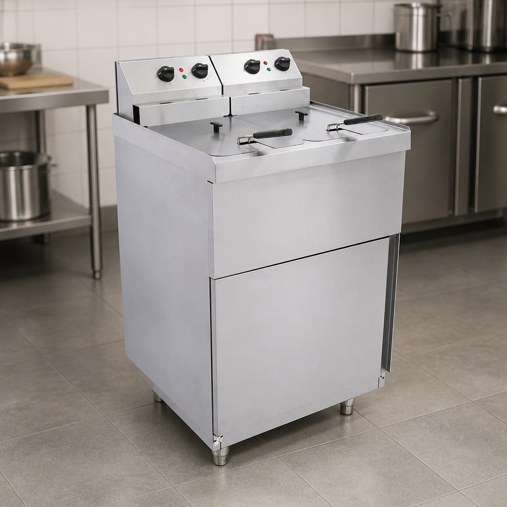 Commercial Free Standing Electric Fryer 18L Stainless Steel