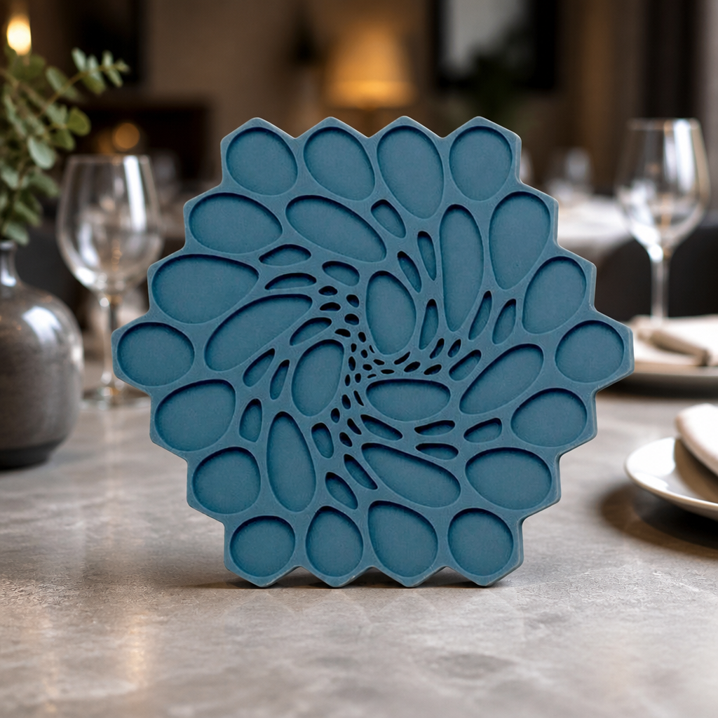 Commercial Silicone Trivet Midnight Hive 178mm 6 Pack