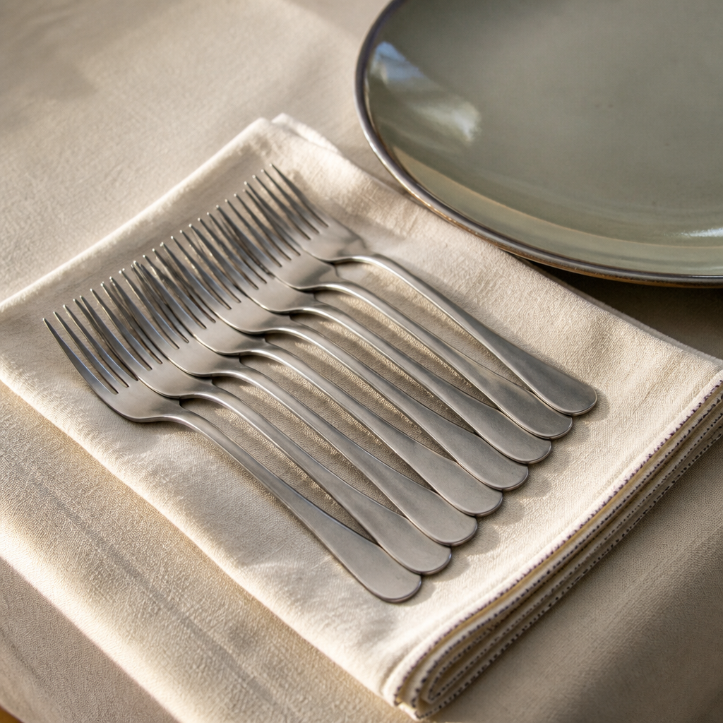 Commercial stainless steel table forks 12 pack vintage cutlery