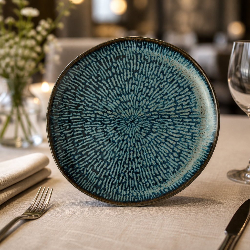 Commercial Sapphire Blue Plates 165mm 6 Pack