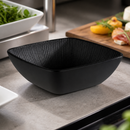 Commercial Melamine Bowl Black 165mm 600ml Dishwasher Safe