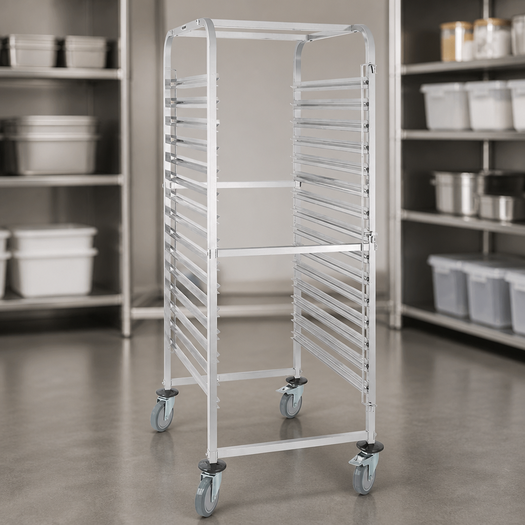 15 Level Commercial Gastronorm Racking Trolley with Castors