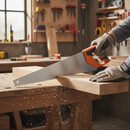 Premium Handsaw 20" with Water-Based Lacquer Blade Treatment and Ergonomic Soft-Grip Handle for Enhanced Comfort