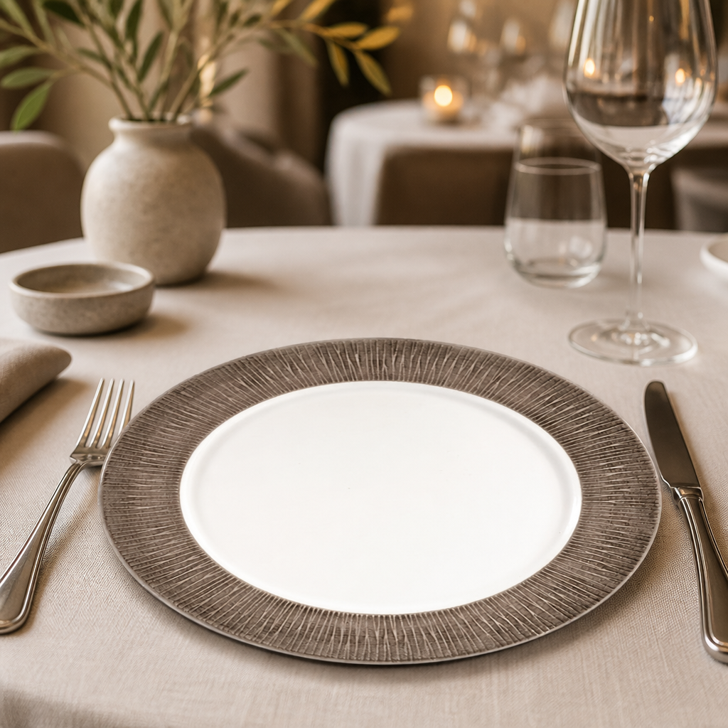 Commercial Bamboo Presentation Plates 305mm 12 Pack