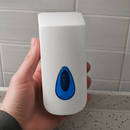 Manual Soap Dispenser 1ml Capacity White Plastic Commercial Use