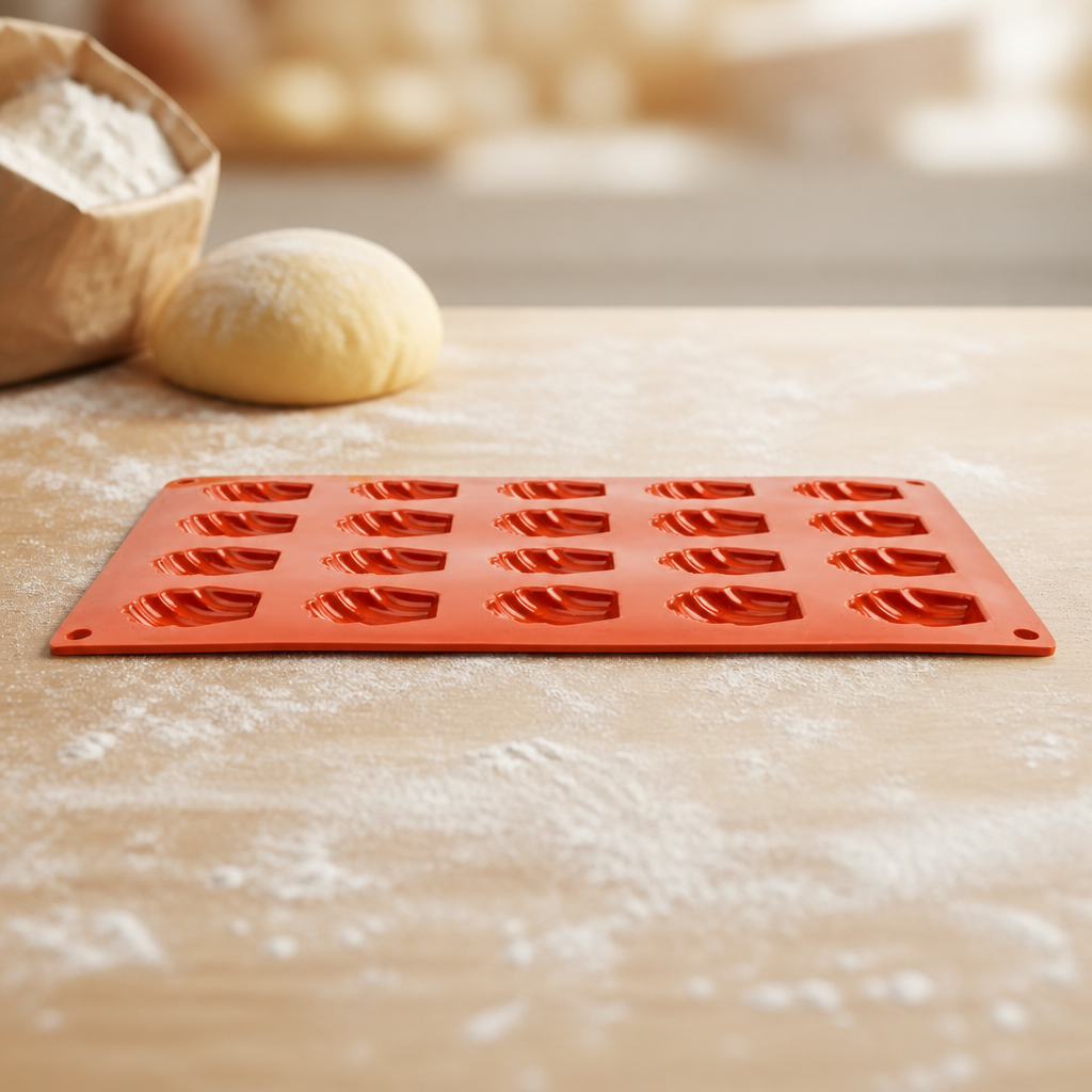 Commercial Silicone Mini-Madeleine Mould 20 Cup Non-Stick