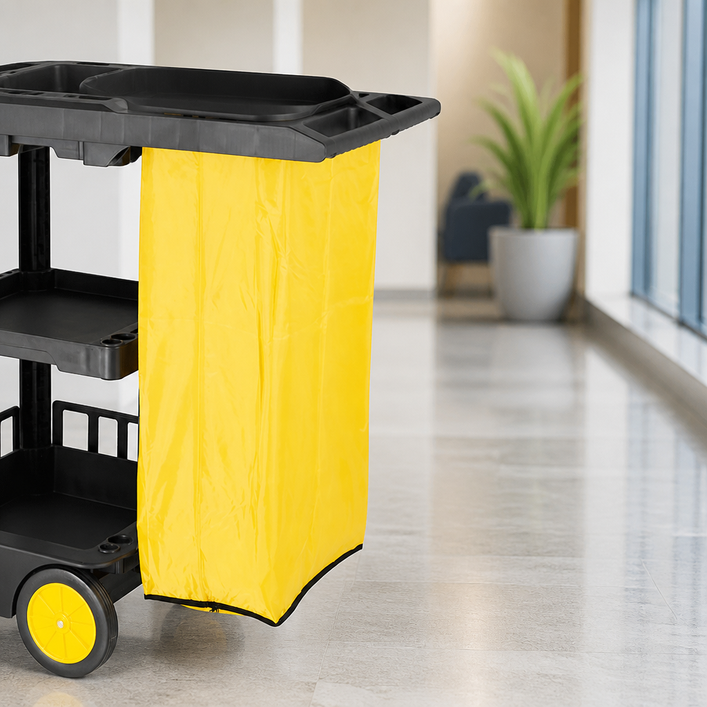 80Ltr Yellow Spare Bag for Commercial Cleaning Trolley