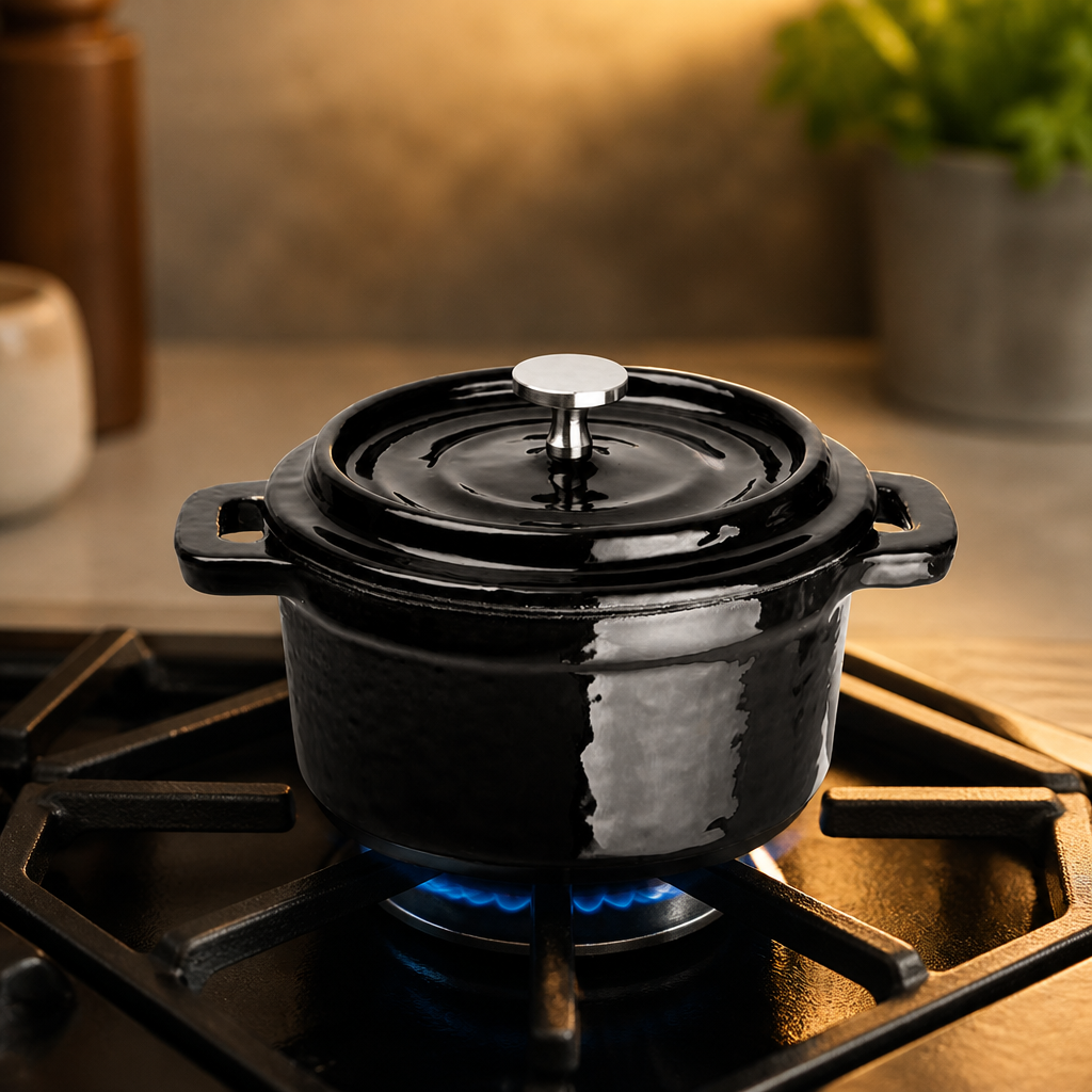240ml Cast Iron Mini Pot Black for commercial cooking