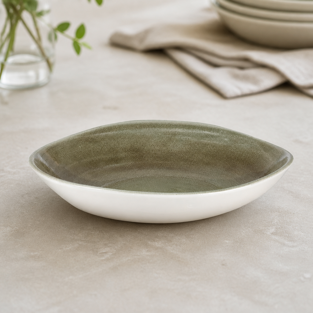 Commercial Round Bowls Green 253mm - 12 Pack