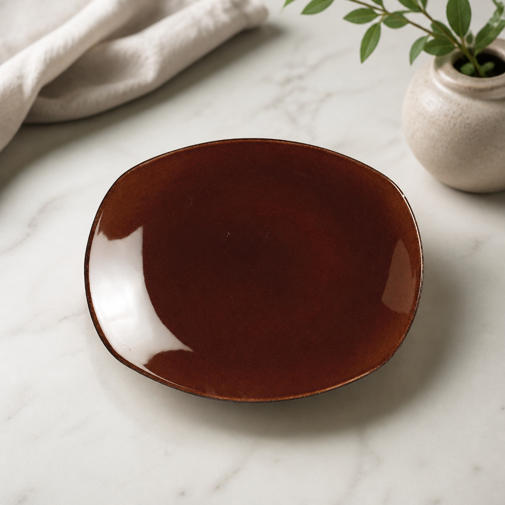 Commercial Porcelain Plates 202mm Mocha Spice 24 Pack
