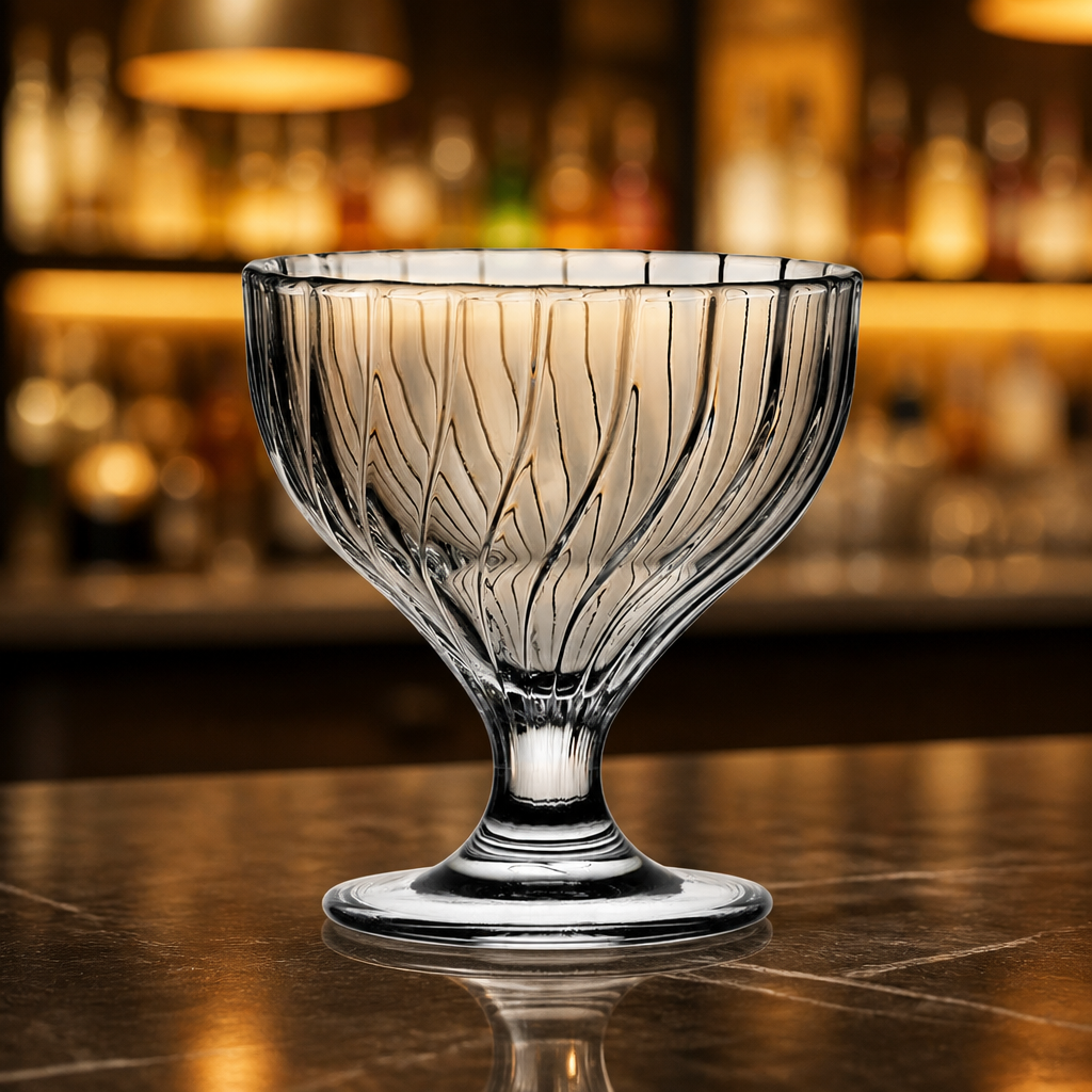Pack of 24 clear commercial sundae dessert glasses, 104mm