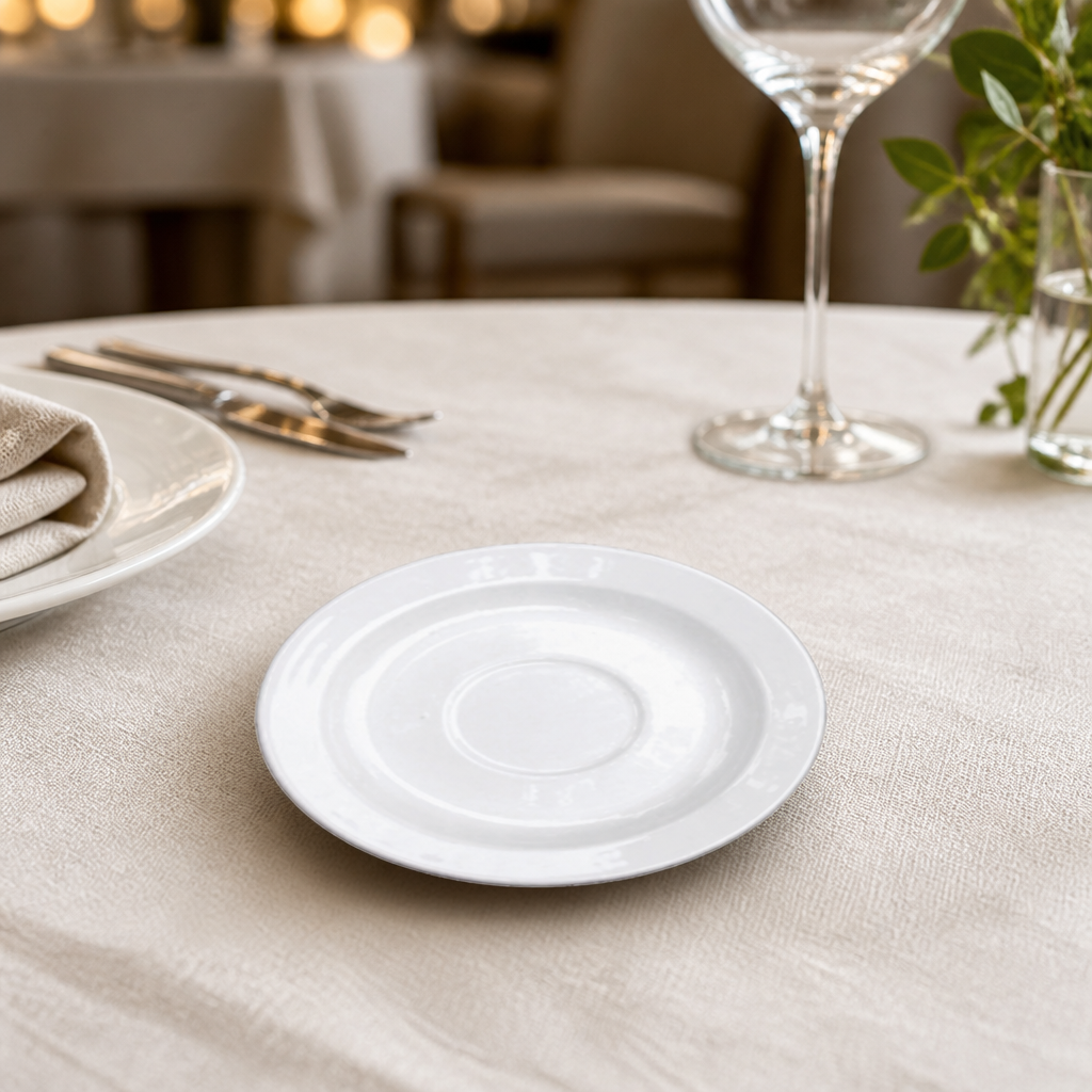 Commercial Fine China Small Saucers 127mm - 24 Pack