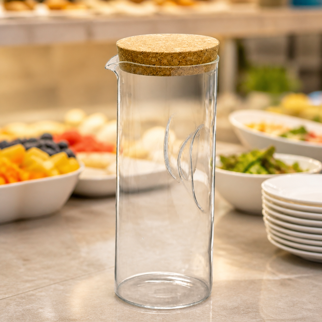1.8Ltr Commercial Biscotti Jar with Cork Lid