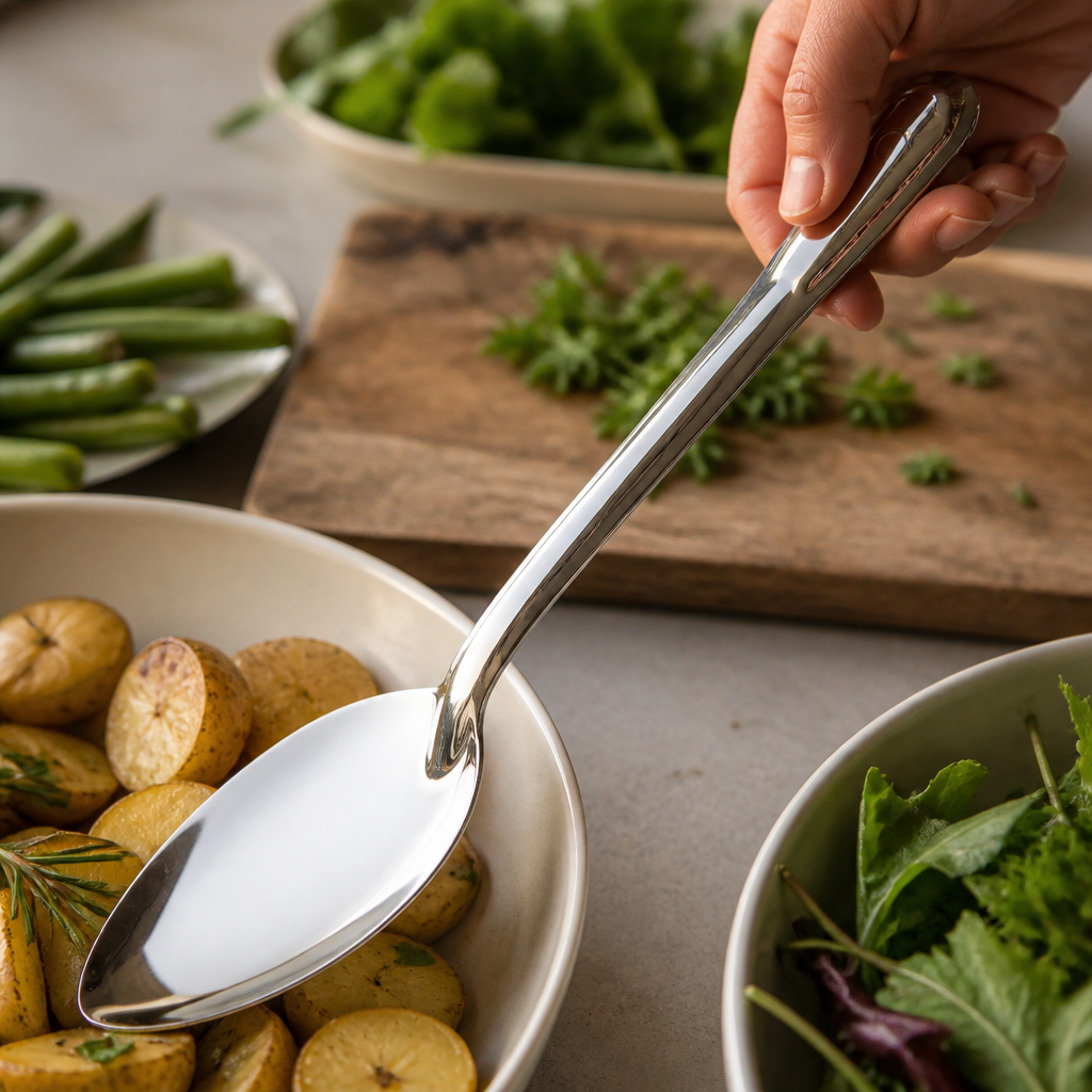 Commercial Stainless Steel Serving Spoon 11 Inch Dishwasher Safe